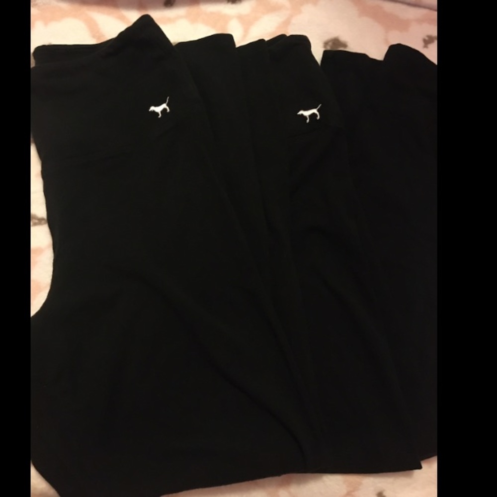 bundle of large PINK capri leggings